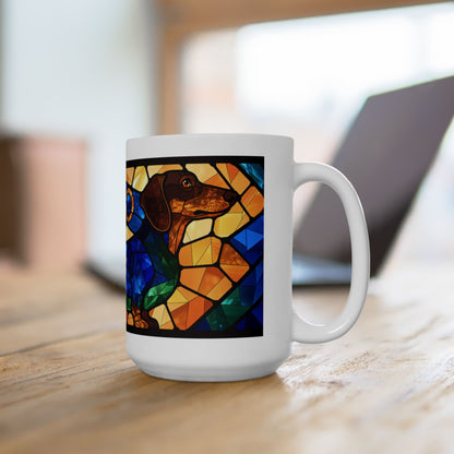 Dachshund ceramic coffee mug, 11oz and 15oz jewel tone sausage dog gift - view 18