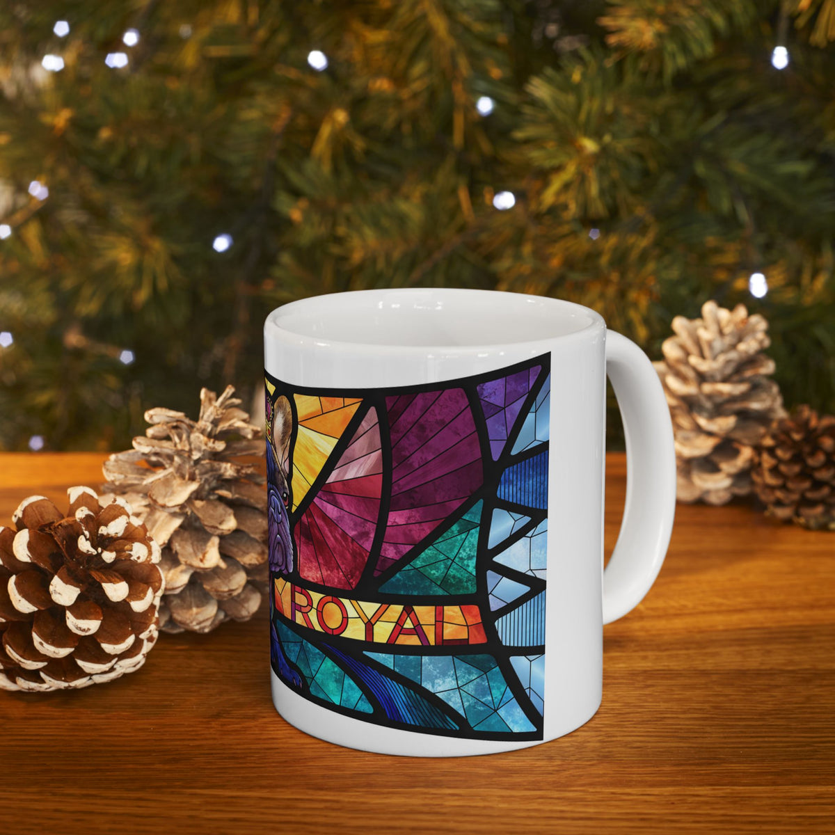 French Bulldog ceramic coffee mug, 11oz and 15oz jewel tone Frenchie gift - view 12