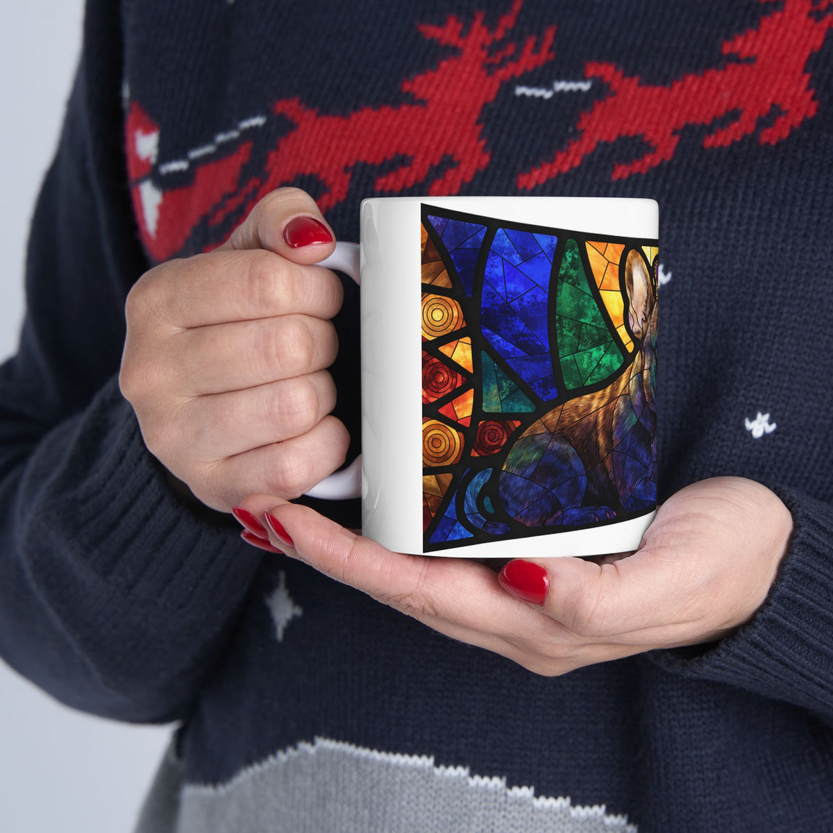 French Bulldog ceramic coffee mug, 11oz and 15oz jewel tone Frenchie gift - view 13