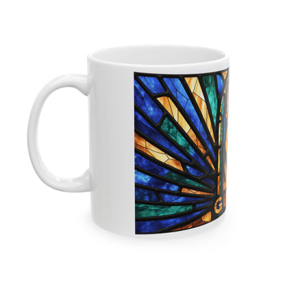 German Shepherd ceramic coffee mug, 11oz and 15oz jewel tone GSD gift - view 5