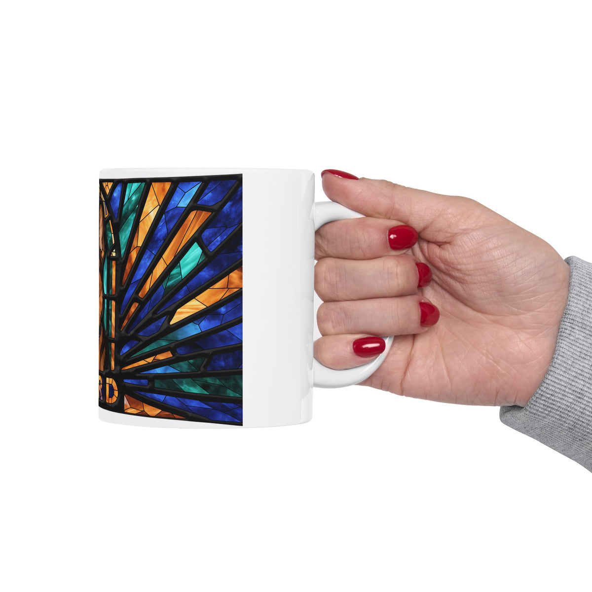 German Shepherd ceramic coffee mug, 11oz and 15oz jewel tone GSD gift - view 13