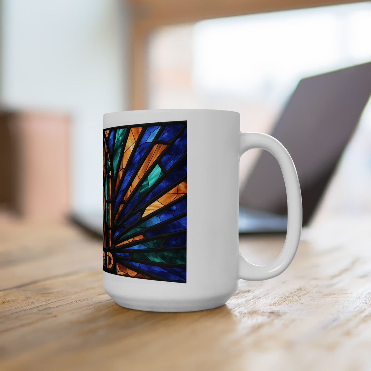 German Shepherd ceramic coffee mug, 11oz and 15oz jewel tone GSD gift - view 17
