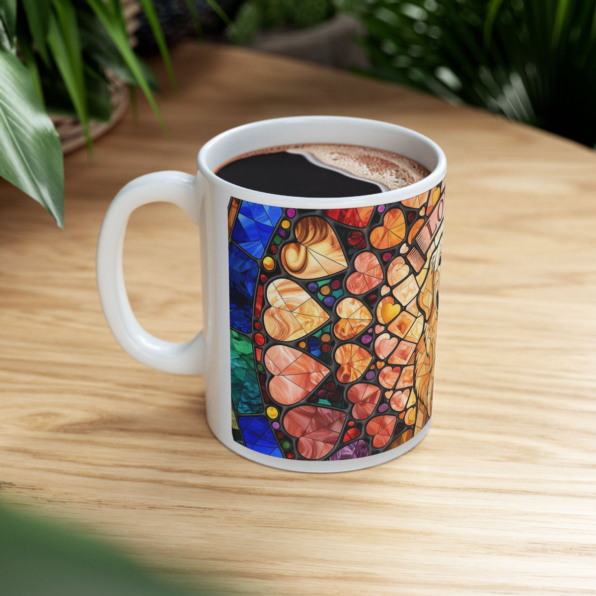 Golden Retriever ceramic coffee mug, 11oz and 15oz jewel tone Goldie gift - view 11