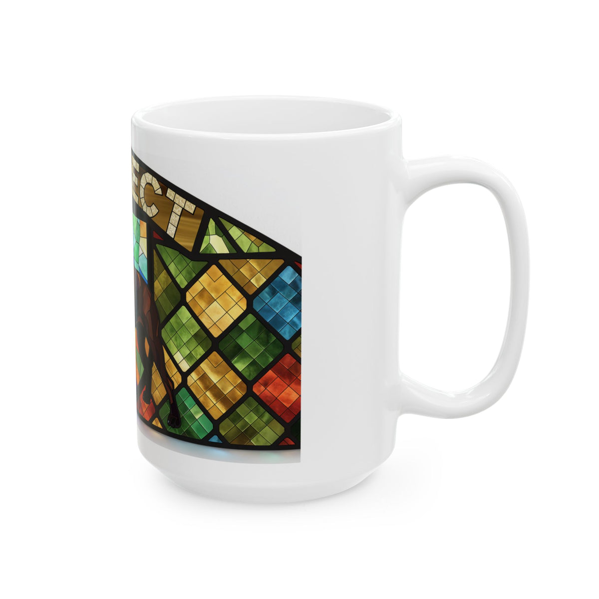Staffie ceramic coffee mug, 11oz and 15oz jewel tone Staffy gift - view 17