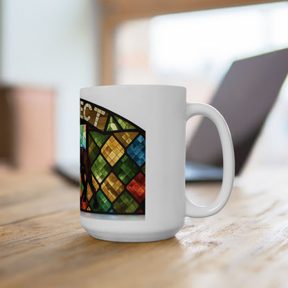 Staffie ceramic coffee mug, 11oz and 15oz jewel tone Staffy gift - view 18