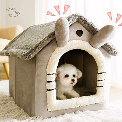 KennelCosy kennel-print dog bed — 100% cotton, main view — SniffWaggleNWalk