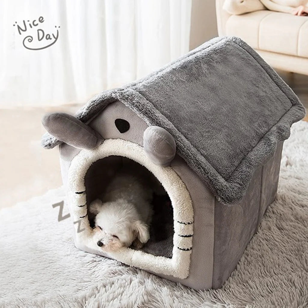 KennelCosy kennel-print dog bed — close-up of 100% cotton fabric texture — SniffWaggleNWalk