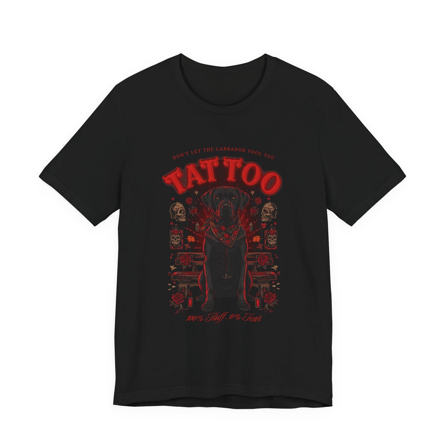 Labrador Biker Ink Shop t-shirt - black - flat lay