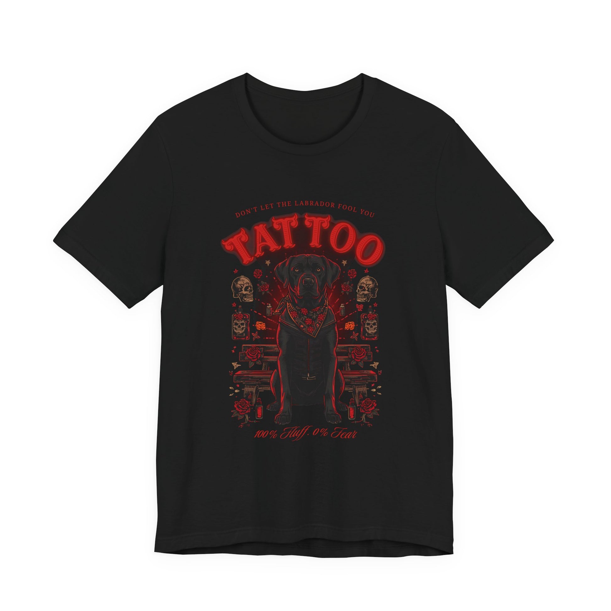 Labrador Biker Ink Shop t-shirt - black - flat lay