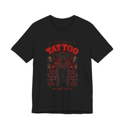 Labrador Biker Ink Shop t-shirt - black - flat lay