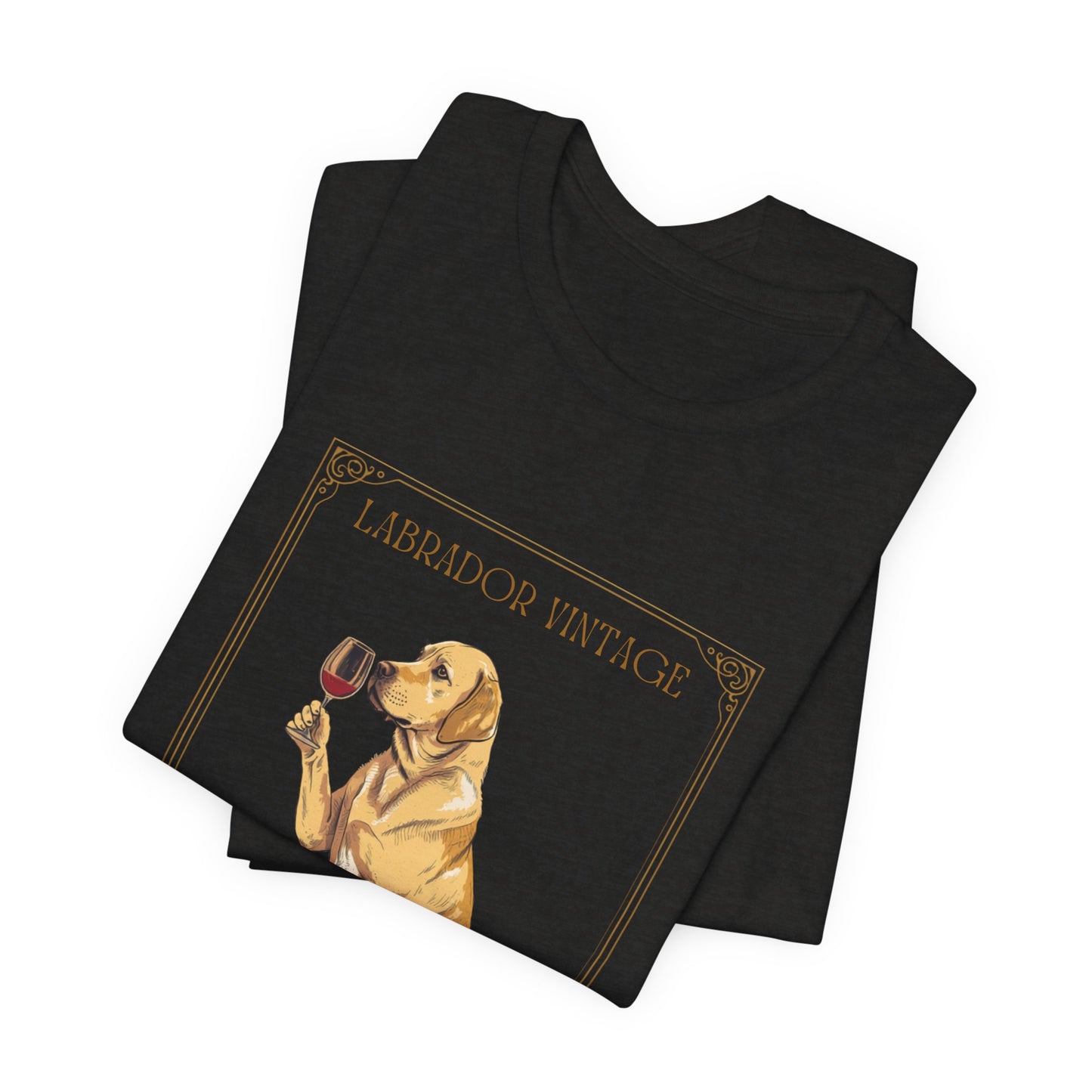 Labrador Breed Sommelier T-Shirt - Black Heather - Side View