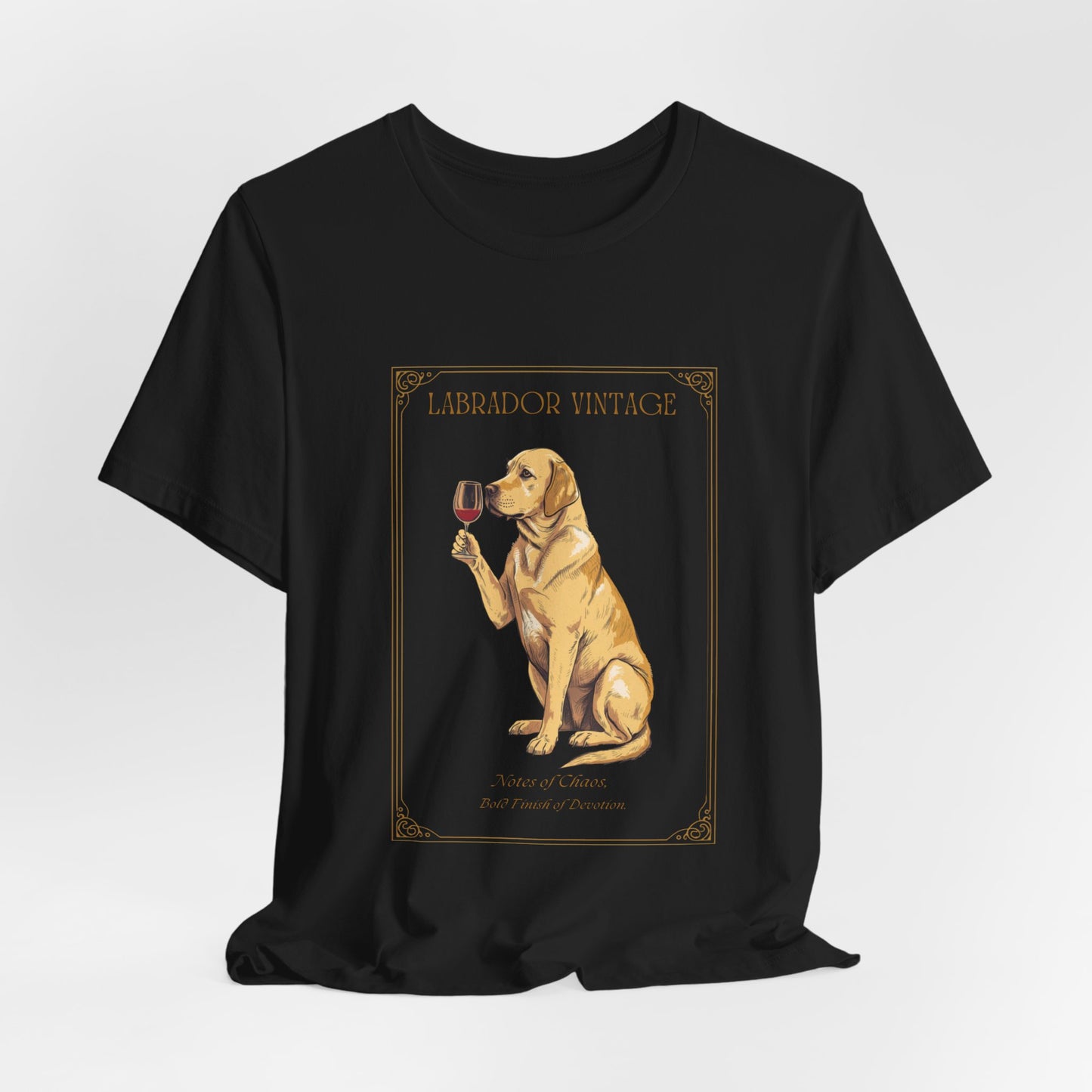 Labrador Breed Sommelier T-Shirt - Dark Grey Heather - Side View
