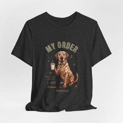 Labrador Café Order T-Shirt – Close-up Detail 5