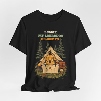 Labrador camping tee folded flat lay