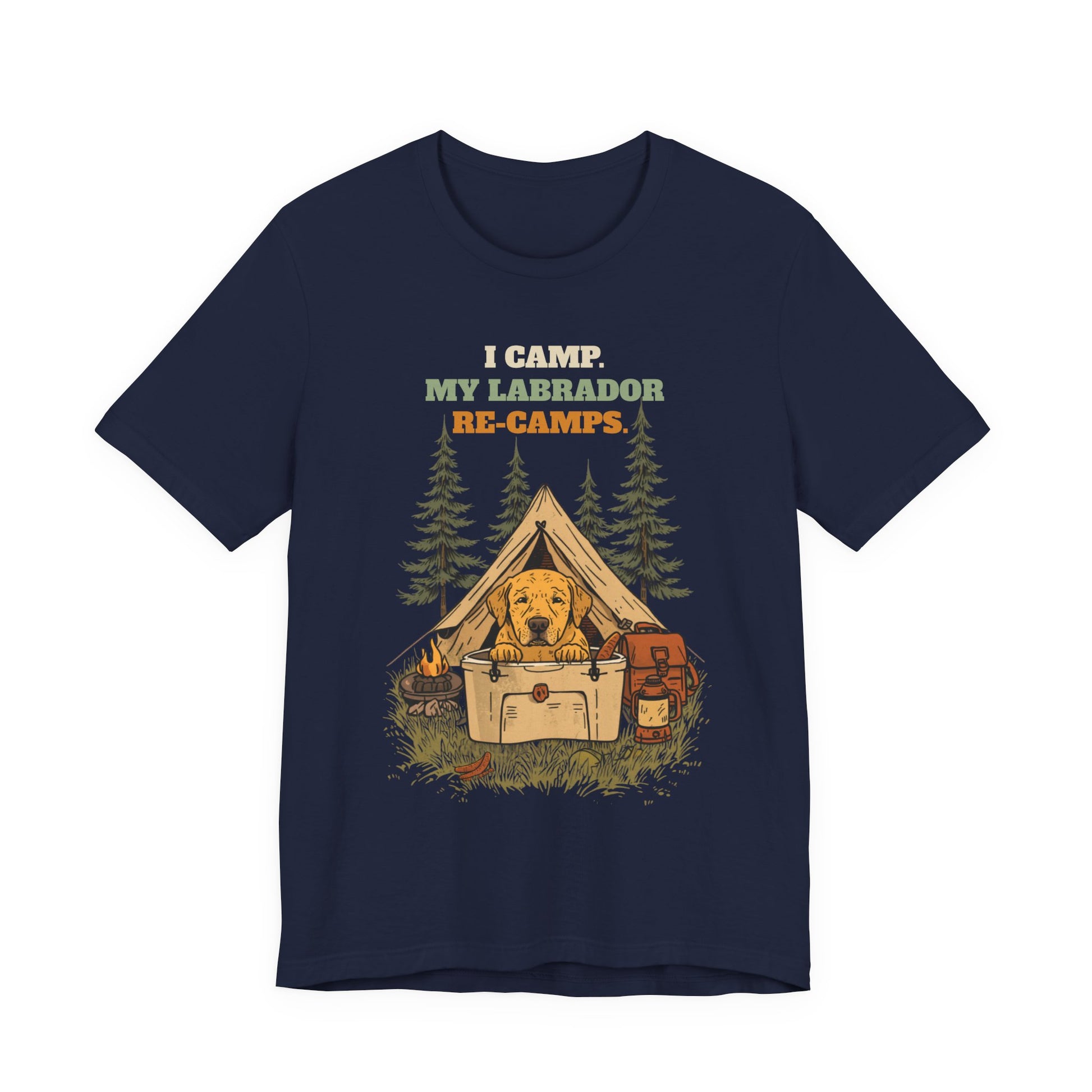 Labrador camping tee lifestyle shot two