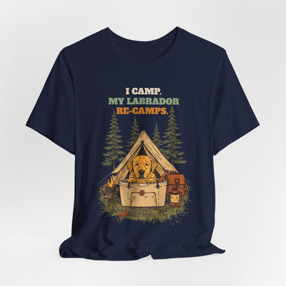 Labrador camping t-shirt final product photo