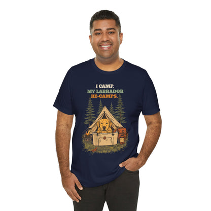 Labrador camping t-shirt product photo