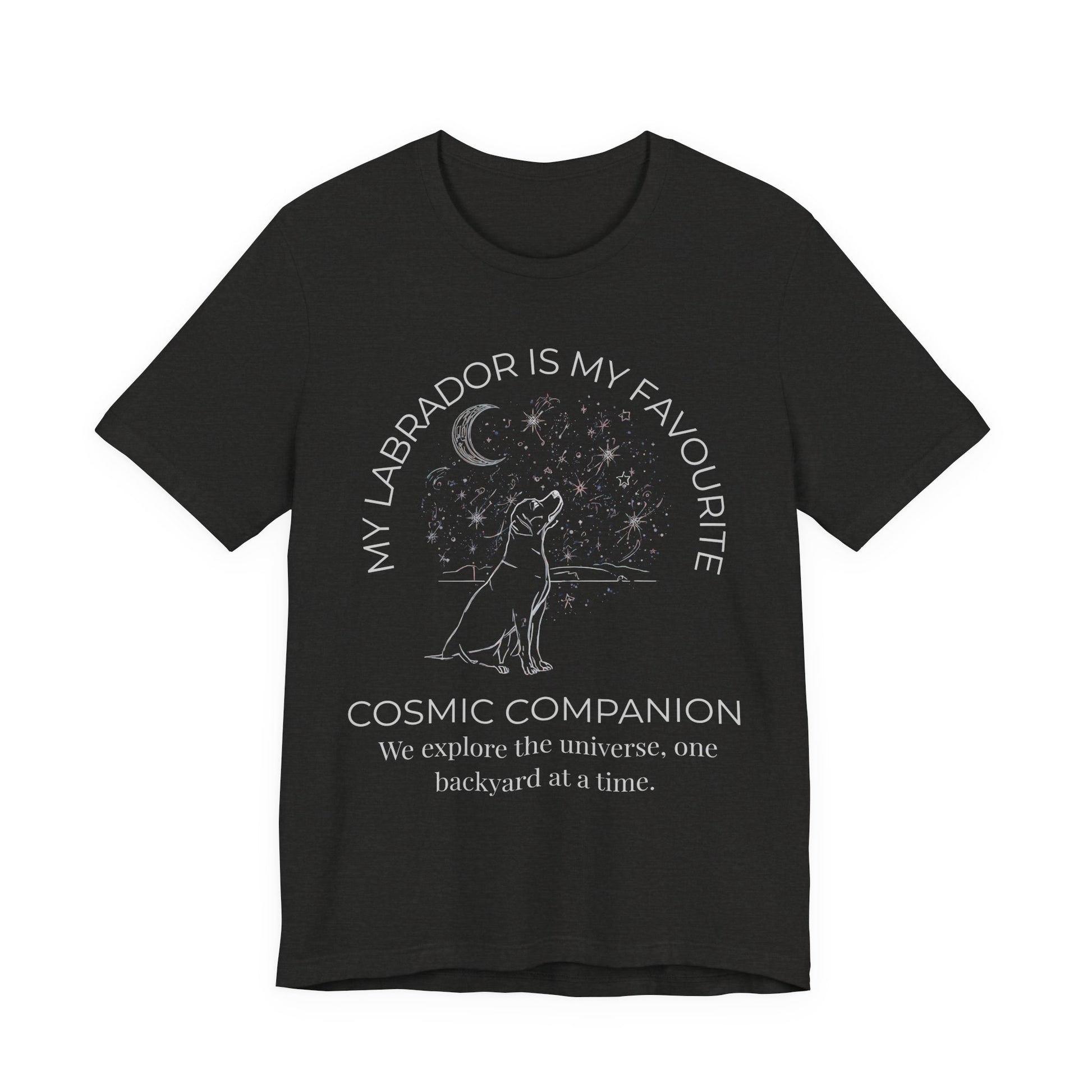 Labrador Cosmic Companion T-Shirt gift idea for dog lovers