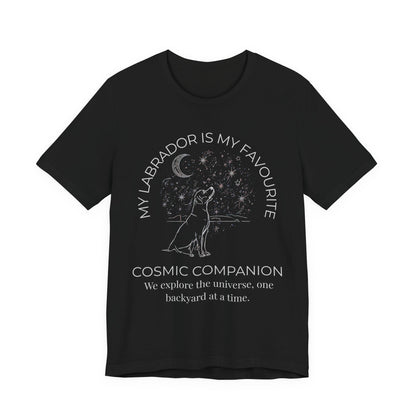 Labrador Cosmic Companion T-Shirt navy colourway