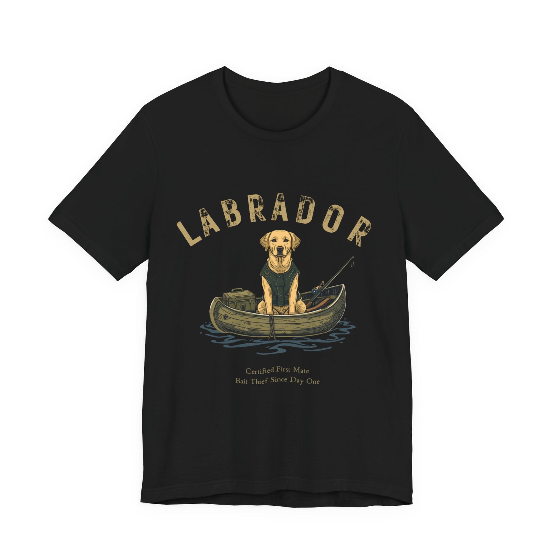 Labrador Fishing Buddy t-shirt, back view