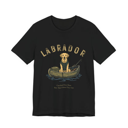 Labrador Fishing Buddy t-shirt, back view