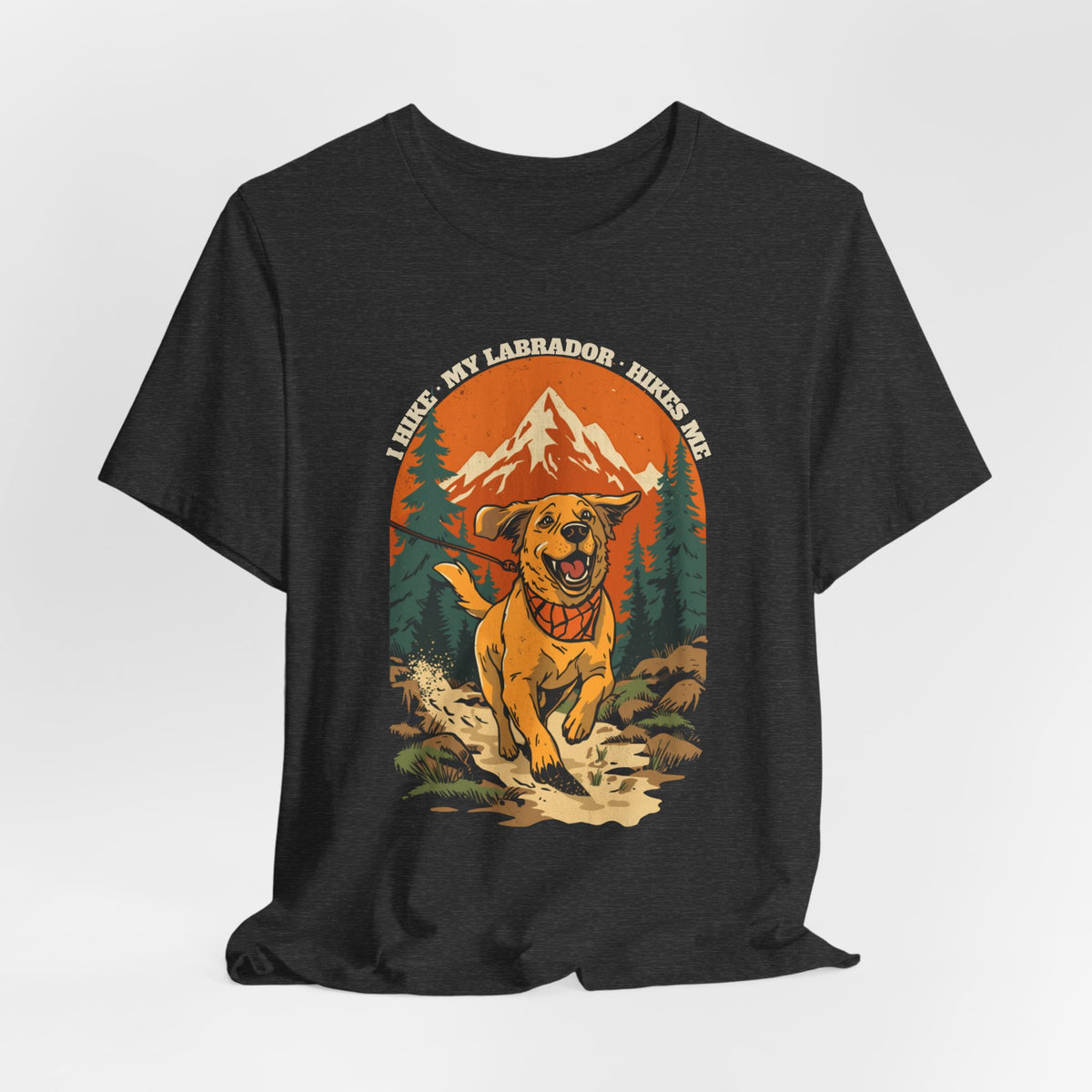 Labrador hiking graphic t-shirt