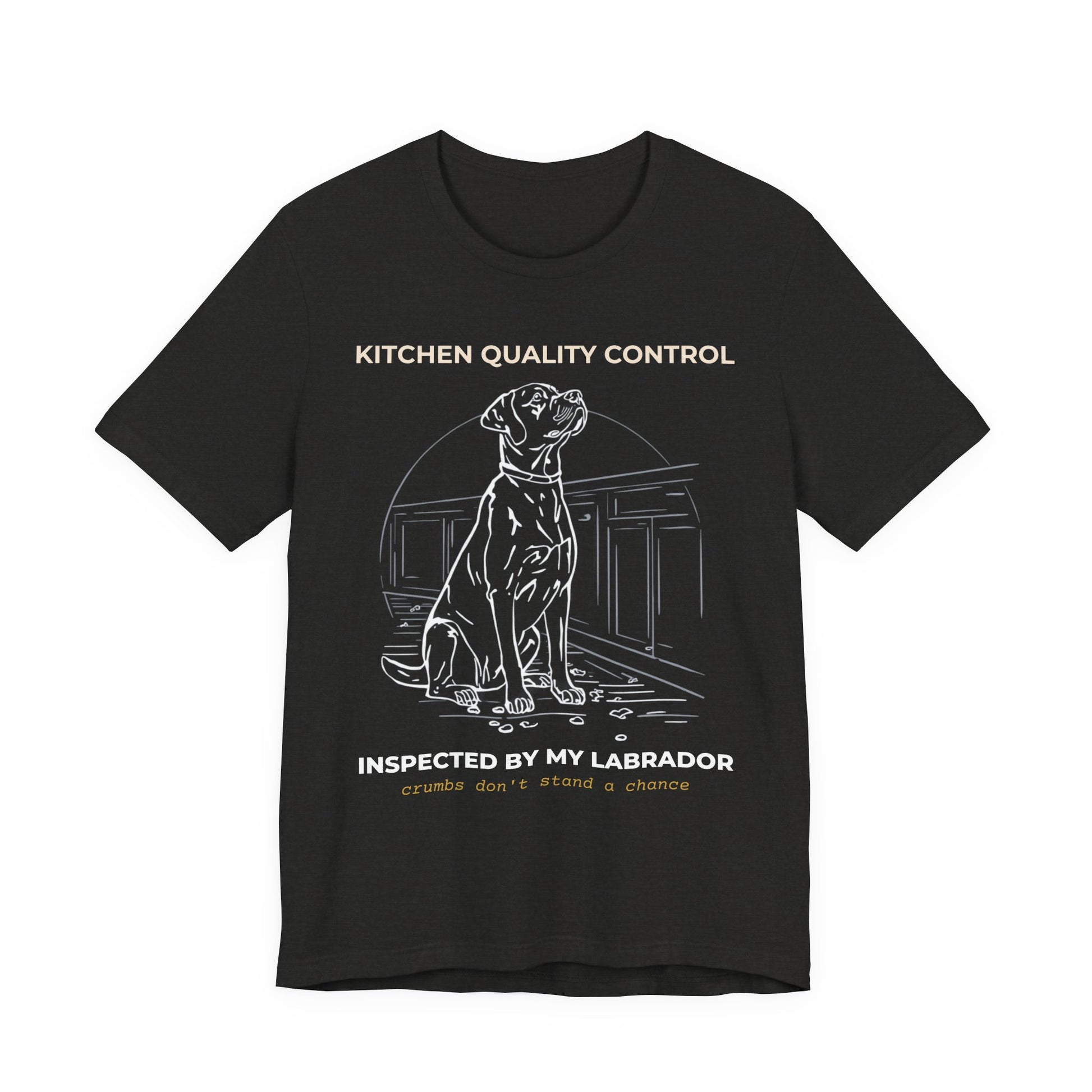 Kitchen Quality Control Labrador t-shirt — funny Labrador kitchen tee on Bella+Canvas 3001, view 12