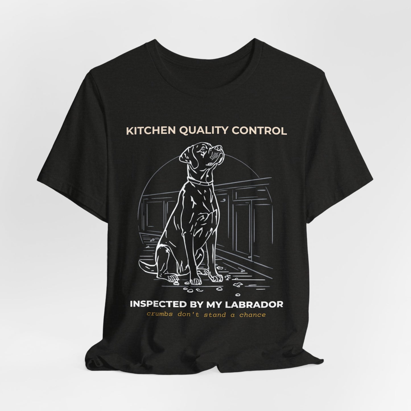 Kitchen Quality Control Labrador t-shirt — funny Labrador kitchen tee on Bella+Canvas 3001, view 15