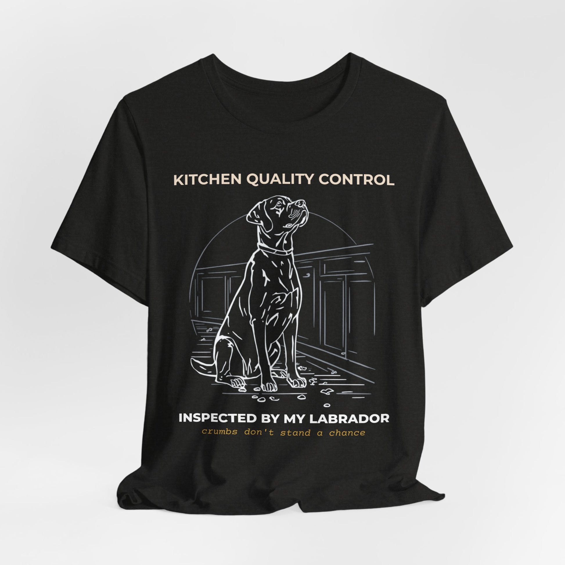 Kitchen Quality Control Labrador t-shirt — funny Labrador kitchen tee on Bella+Canvas 3001, view 15
