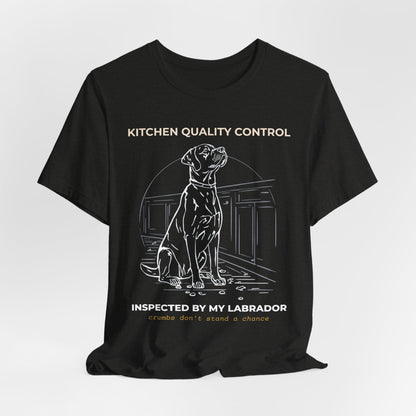 Kitchen Quality Control Labrador t-shirt — funny Labrador kitchen tee on Bella+Canvas 3001, view 15