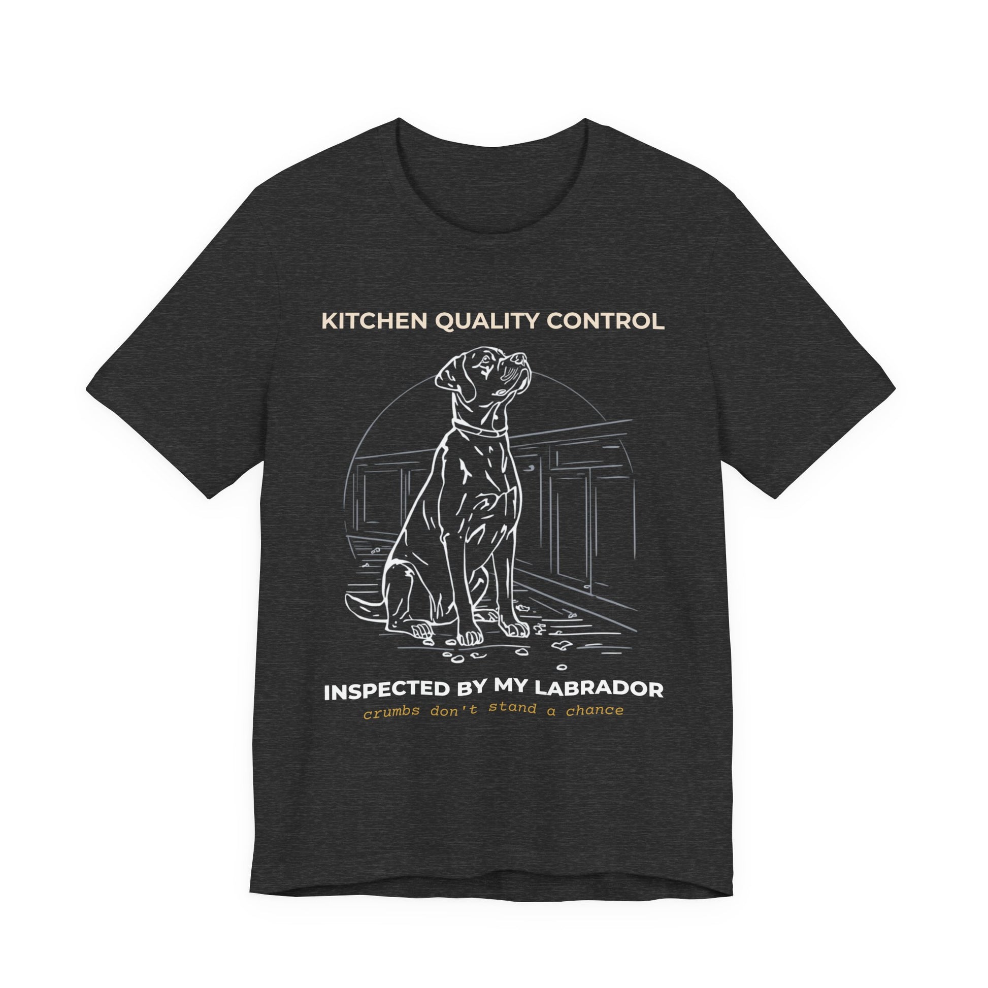 Kitchen Quality Control Labrador t-shirt — funny Labrador kitchen tee on Bella+Canvas 3001, view 18