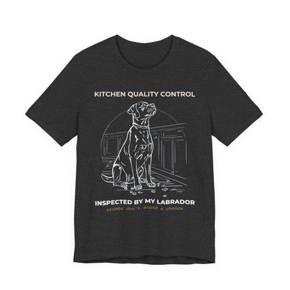 Kitchen Quality Control Labrador t-shirt — funny Labrador kitchen tee on Bella+Canvas 3001, view 18