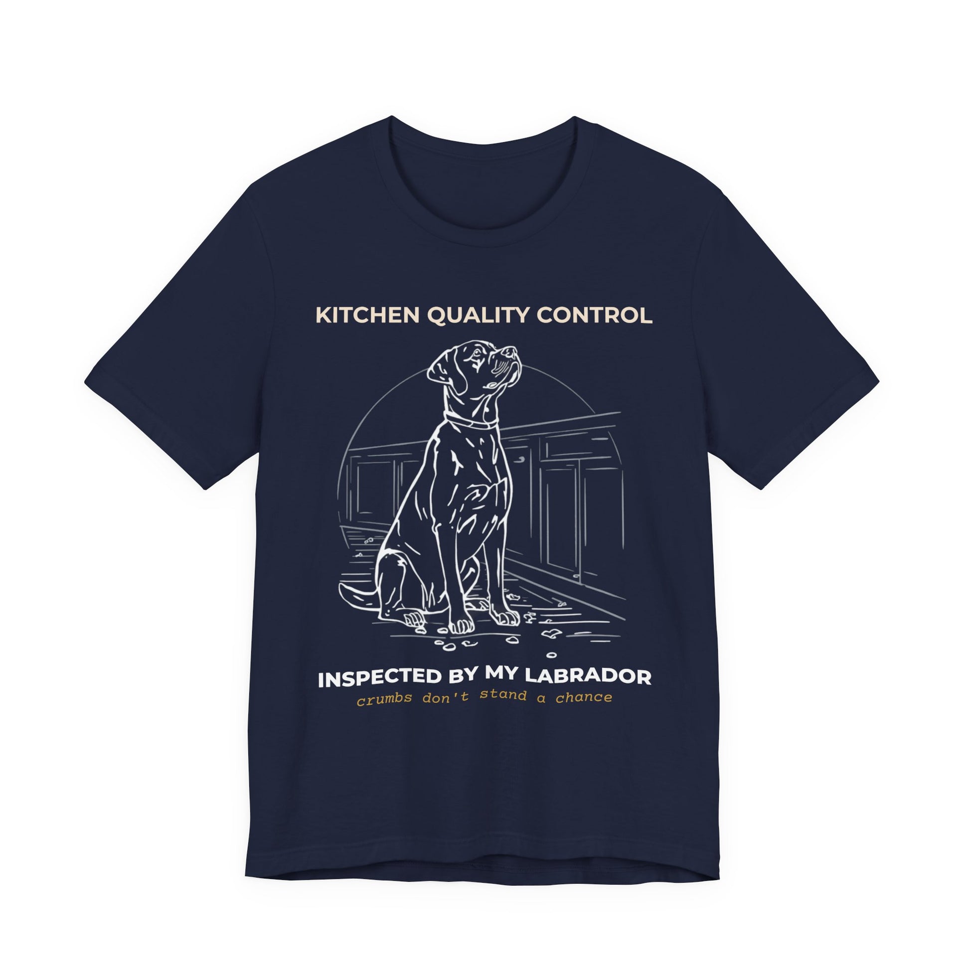 Kitchen Quality Control Labrador t-shirt — funny Labrador kitchen tee on Bella+Canvas 3001, view 24