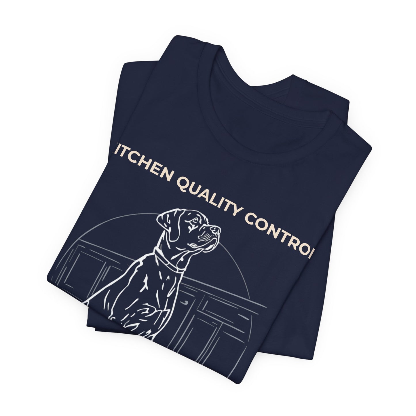 Kitchen Quality Control Labrador t-shirt — funny Labrador kitchen tee on Bella+Canvas 3001, view 26
