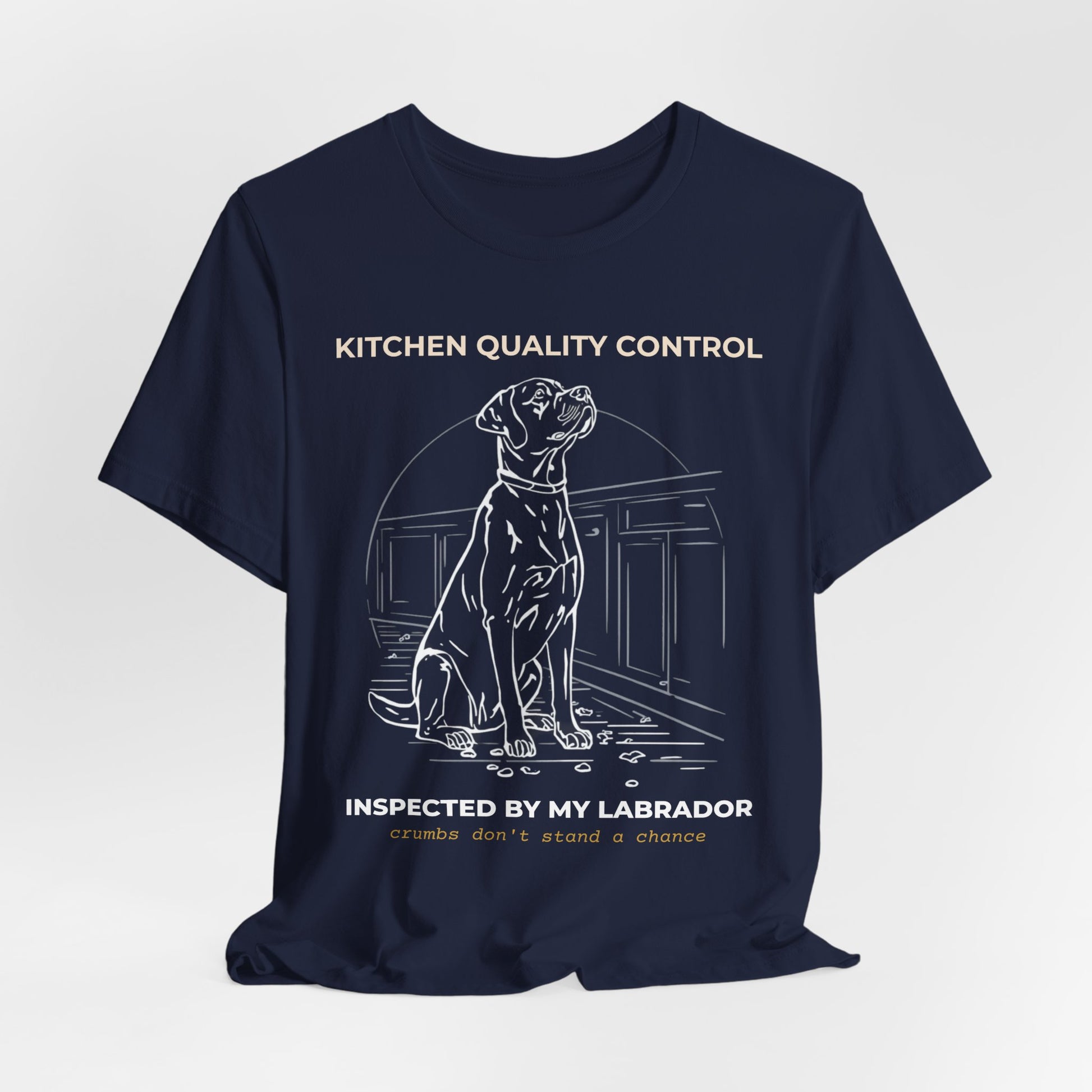 Kitchen Quality Control Labrador t-shirt — funny Labrador kitchen tee on Bella+Canvas 3001, view 27