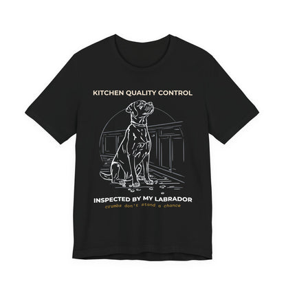 Kitchen Quality Control Labrador t-shirt — funny Labrador kitchen tee on Bella+Canvas 3001, view 6