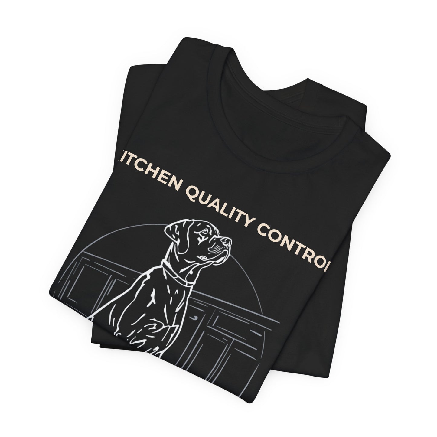 Kitchen Quality Control Labrador t-shirt — funny Labrador kitchen tee on Bella+Canvas 3001, view 8