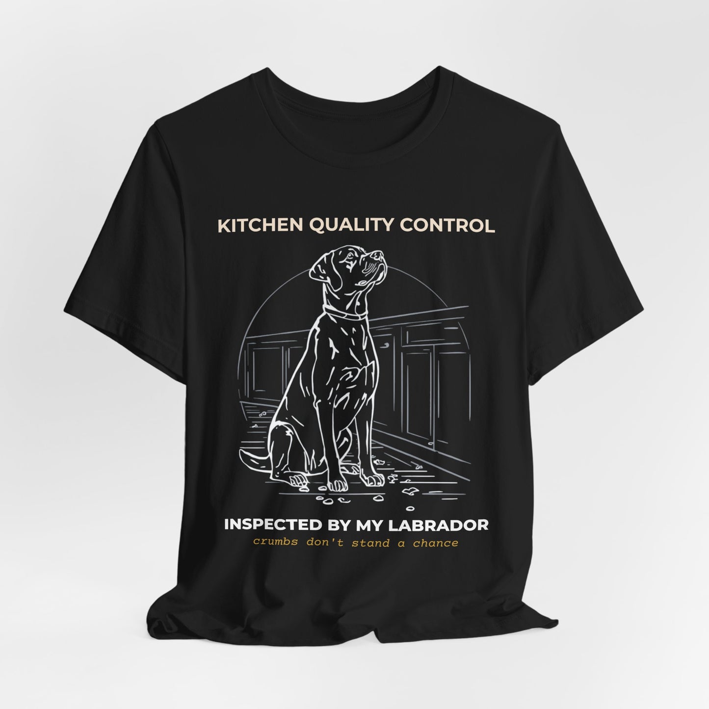 Kitchen Quality Control Labrador t-shirt — funny Labrador kitchen tee on Bella+Canvas 3001, view 9