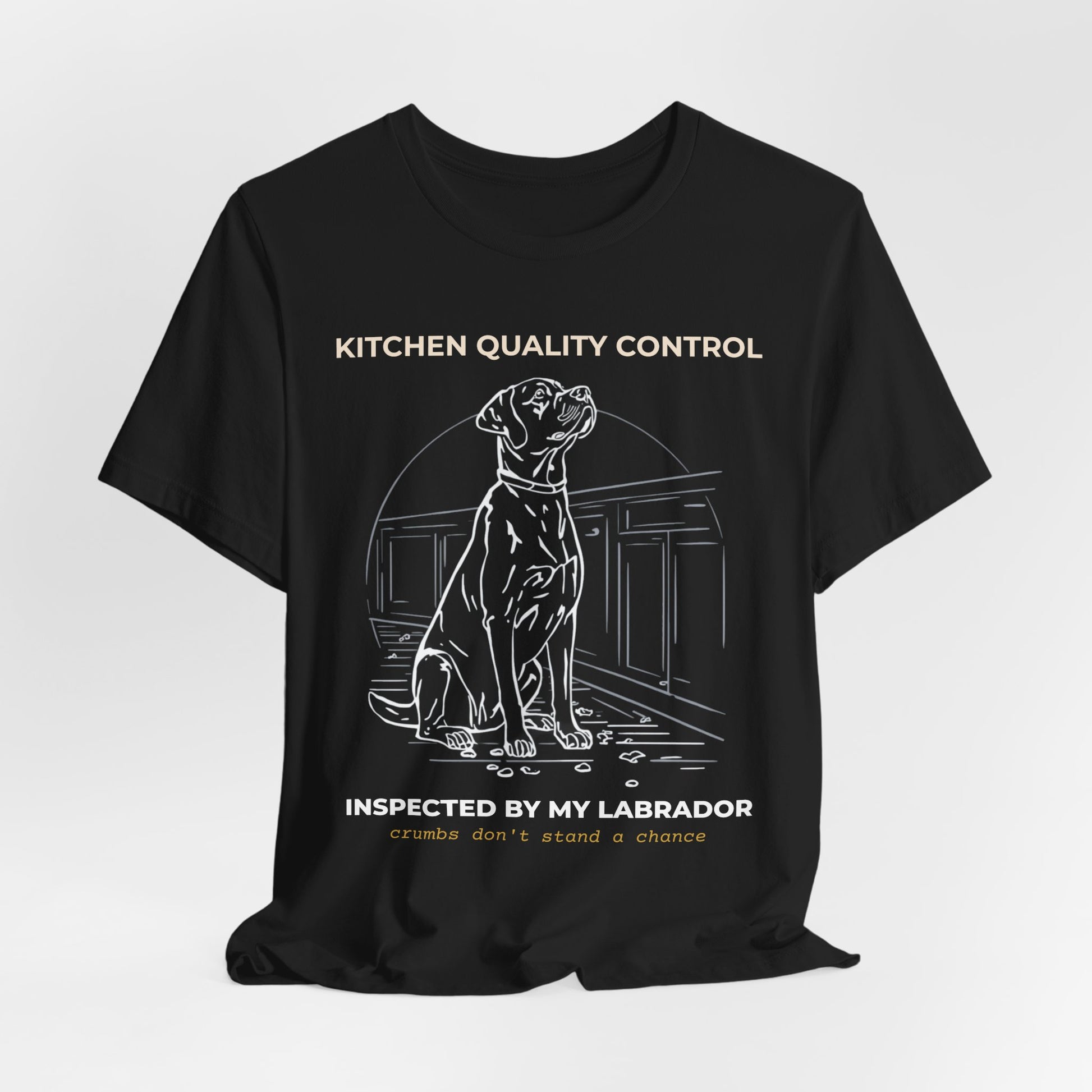 Kitchen Quality Control Labrador t-shirt — funny Labrador kitchen tee on Bella+Canvas 3001, view 9
