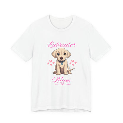 Labrador Mum T-Shirt — White — proud Lab owner tee — SniffWaggleNWalk™