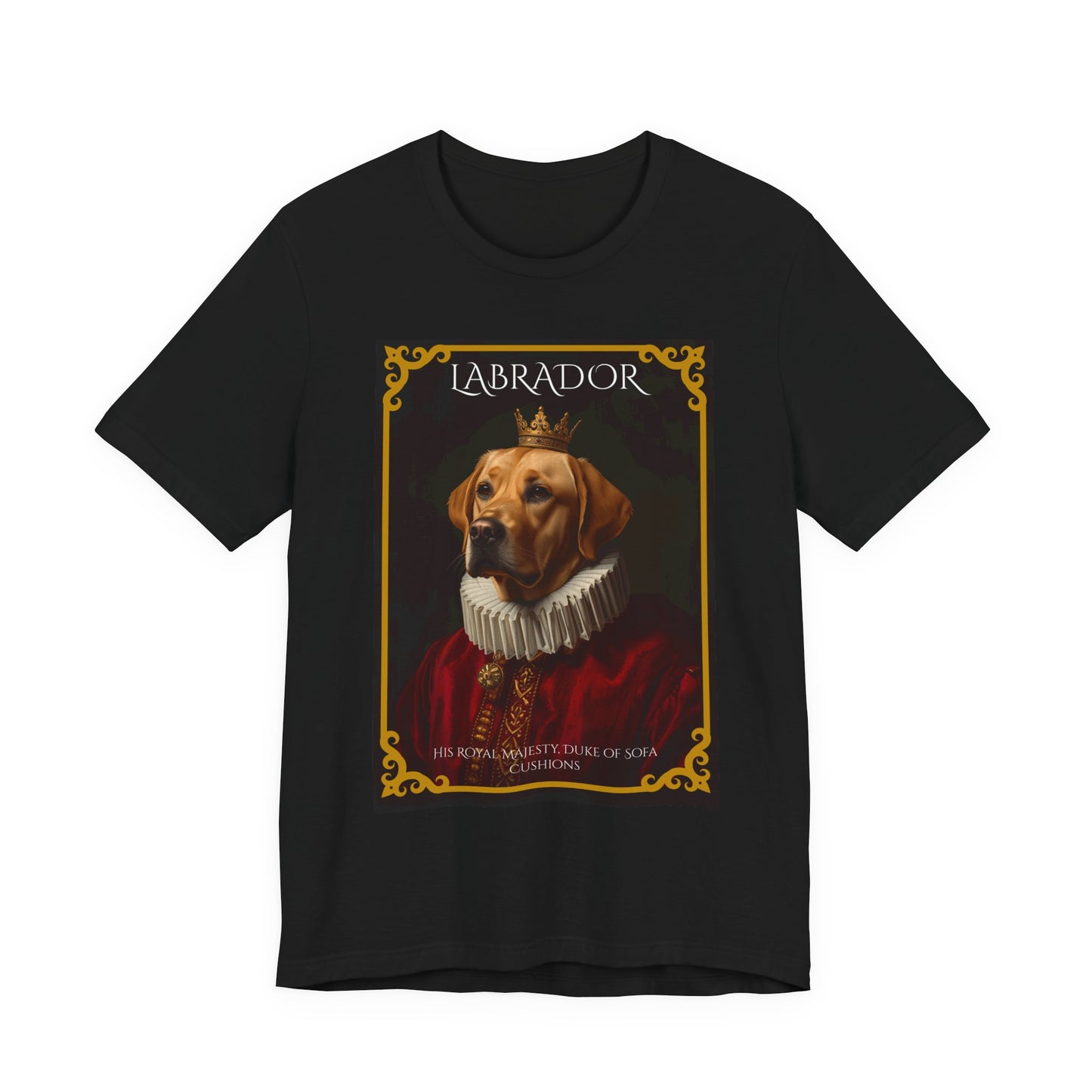 Flat lay of the Labrador Renaissance portrait t-shirt