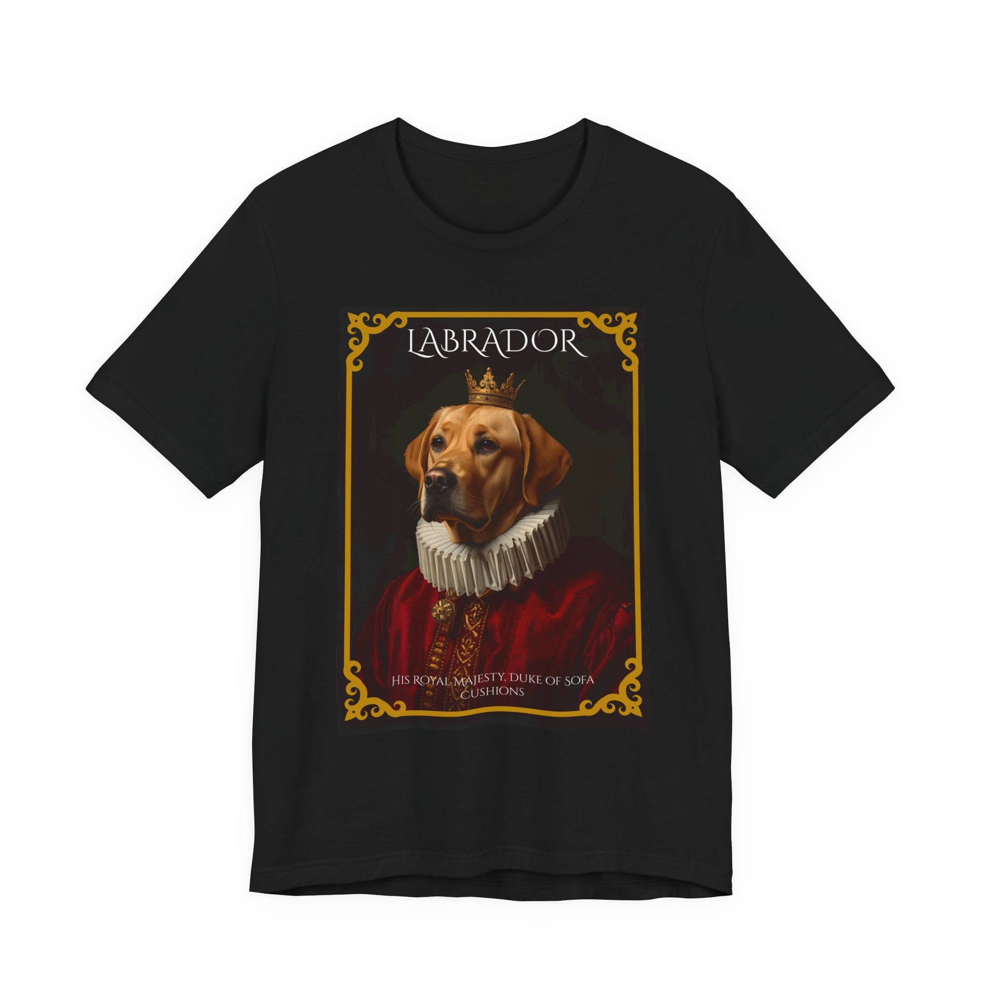 Flat lay of the Labrador Renaissance portrait t-shirt