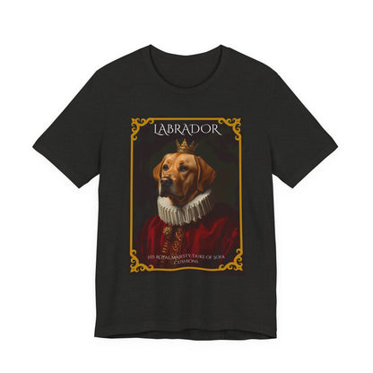Model wearing the Labrador Renaissance portrait tee, front pose