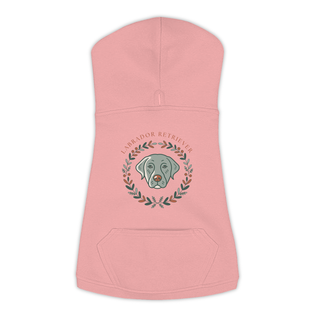 Labrador Retriever dog hoodie in Mauvelous — boho-inspired print on cosy fleece pullover, size 2XL