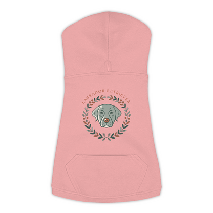 Labrador Retriever dog hoodie in Mauvelous — boho-inspired print on cosy fleece pullover, size 2XL