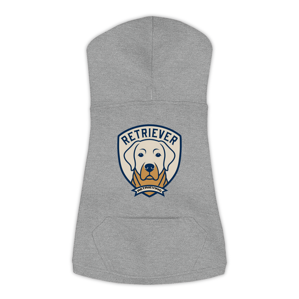 Labrador Retriever Varsity Patch Hoodie in Granite Heather