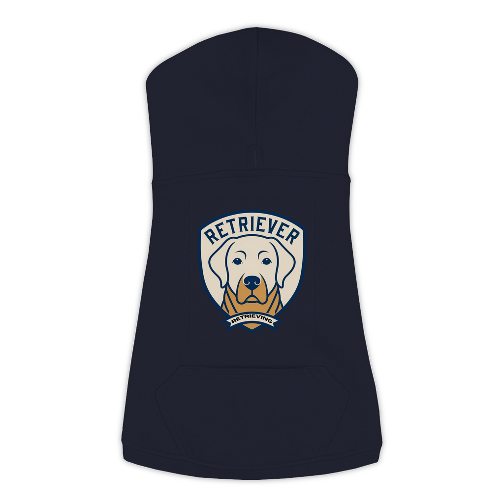 Labrador Retriever Varsity Patch Hoodie in Navy