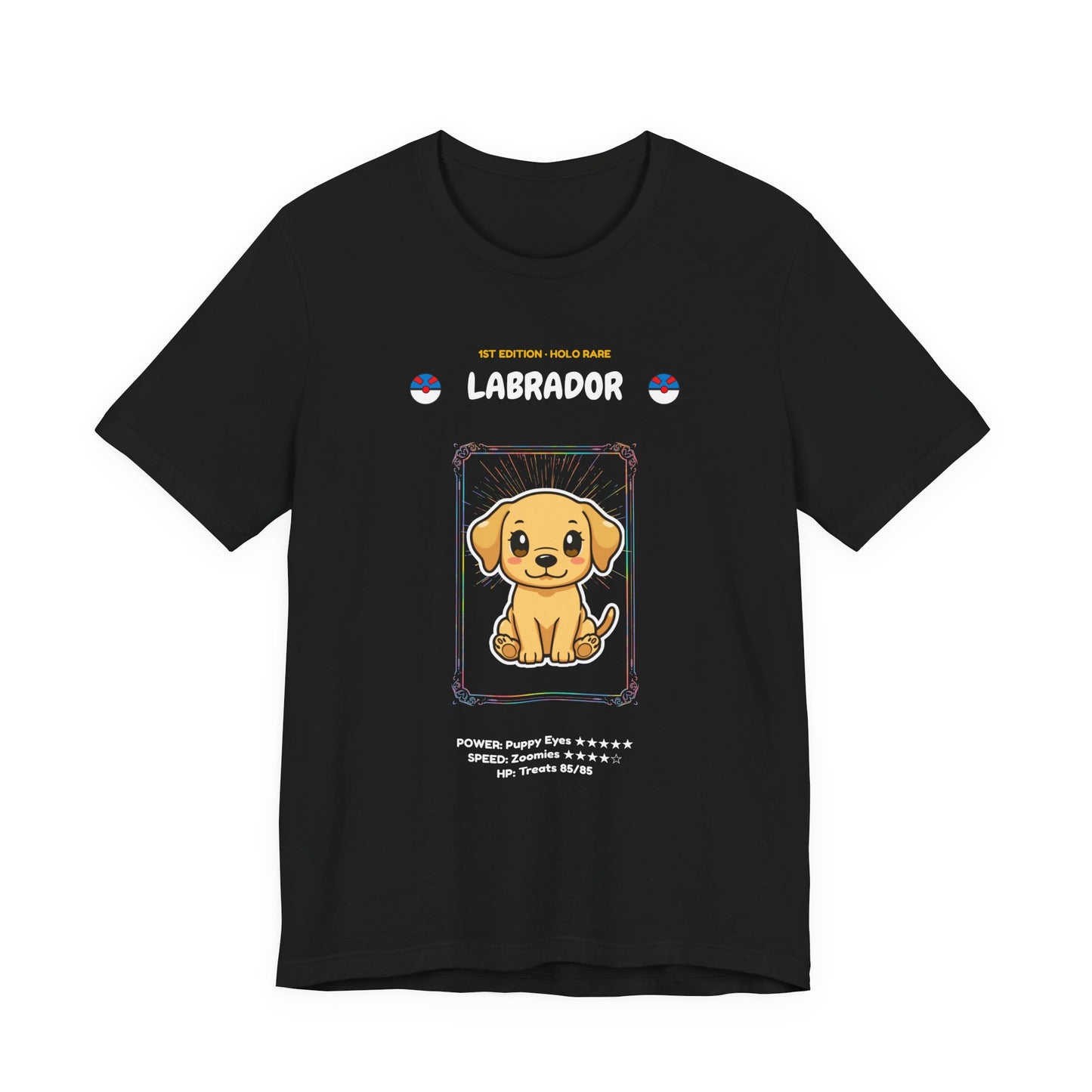 Labrador Rookie Card holographic trading card t-shirt design 06