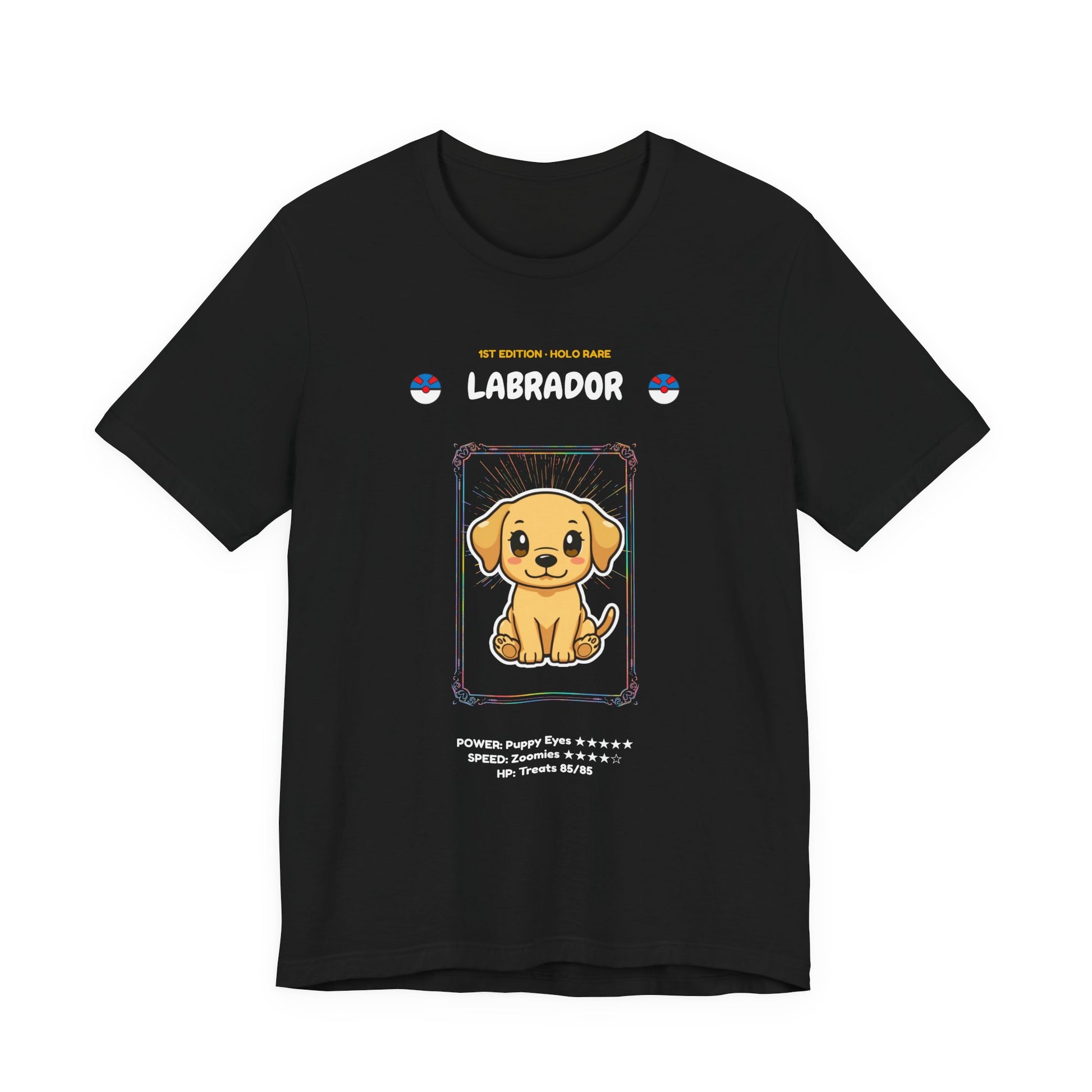 Labrador Rookie Card holographic trading card t-shirt design 06