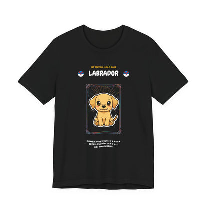 Labrador Rookie Card holographic trading card t-shirt design 06